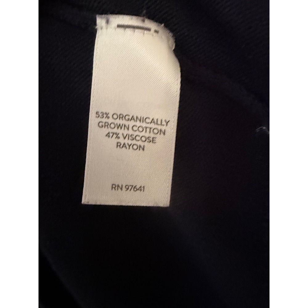 J. Jill Navy Blue V-Neck Cotton Rayon Puffed Sleeve Sweater 3X Plus Size - Picture 3 of 11
